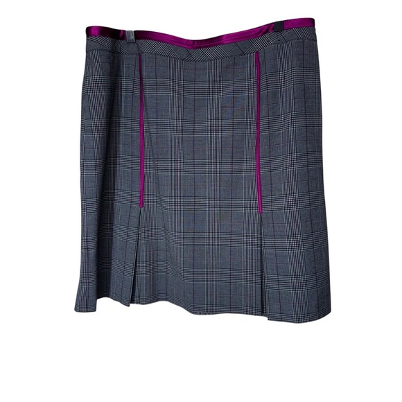 Lane Bryant Vintage Grey Plaid Mini Skirt Size 16 Preppy - Picture 2 of 9